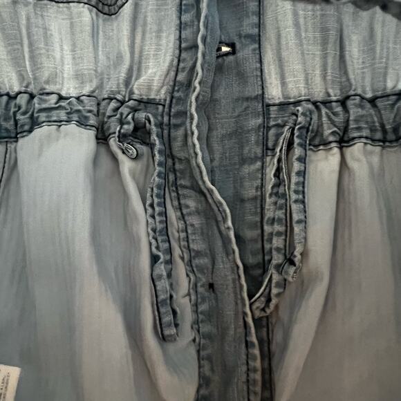 GAP Buttondown Chambray Shacket w Waist Cincher Size Small - Picture 4 of 6